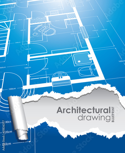 torn architectural drawngs