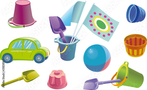 baby supplies, toys, shapes to play in the sand