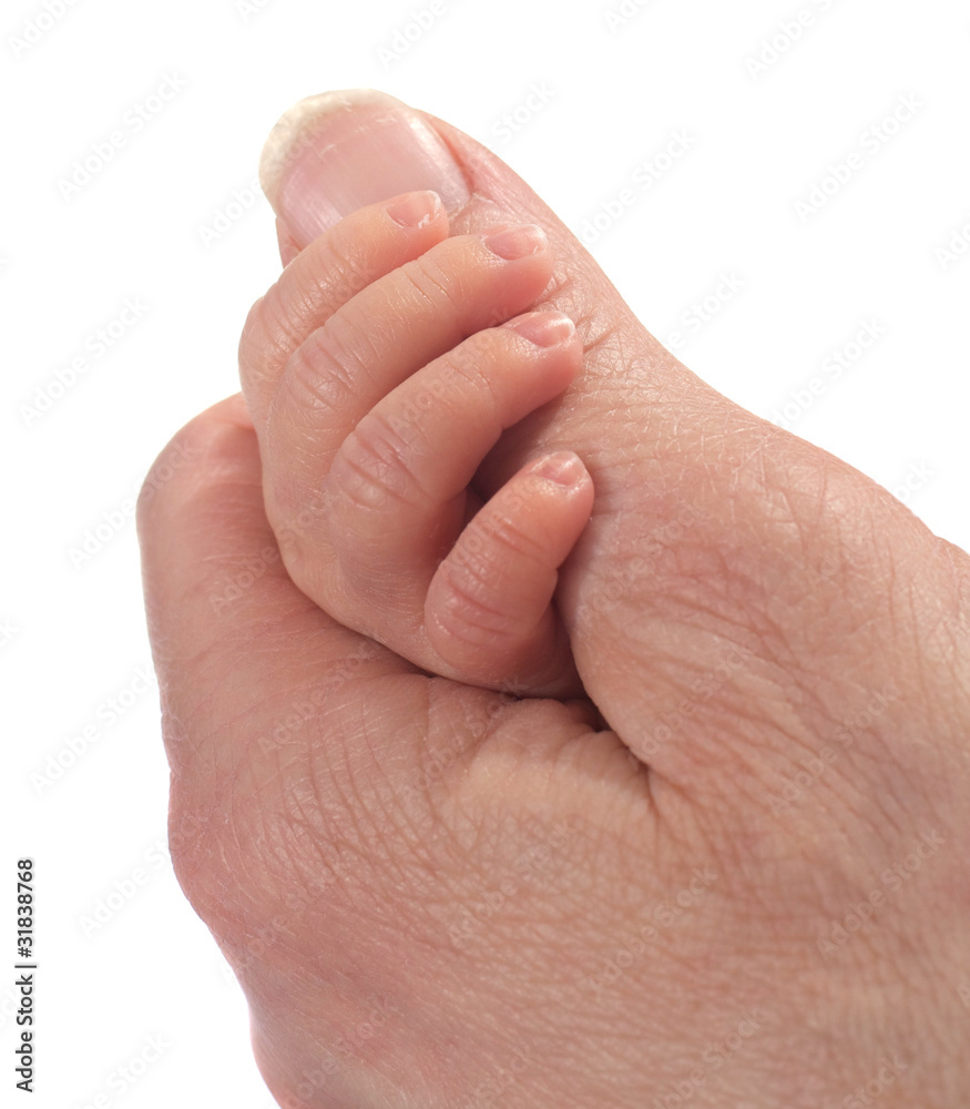 Baby Holding Womans Finger Baby Holding Womans Finger