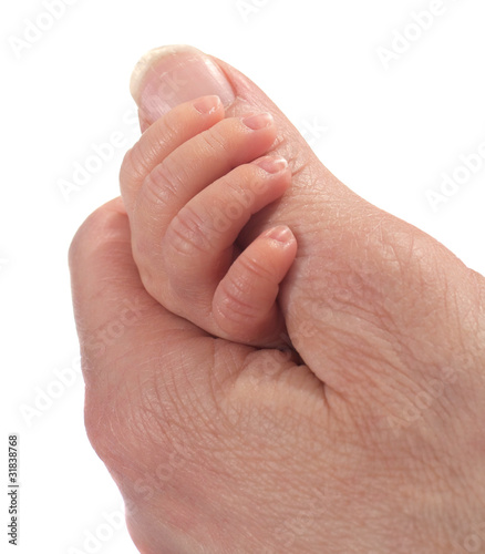 Baby Holding Womans Finger © deepspacedave