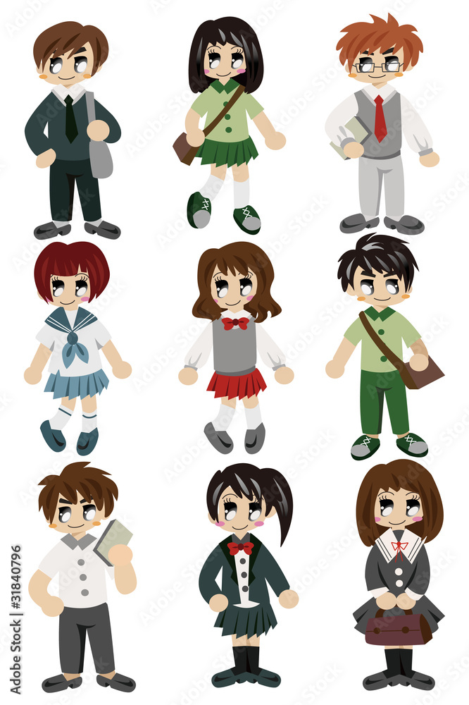 cartoon student icon cartoon student icon