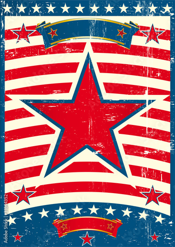 Big red star on a US poster theme