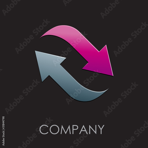 Logo two arrows, together # Vector