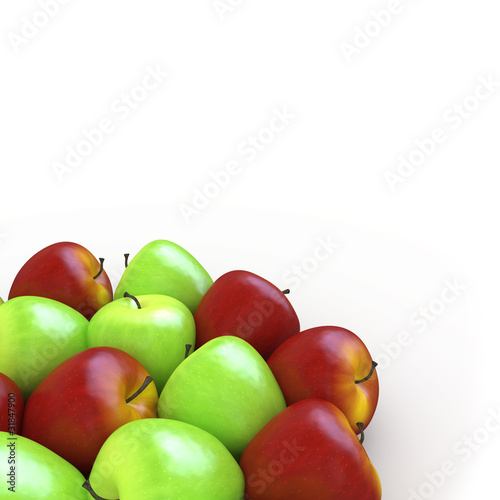 Red and green apples photo