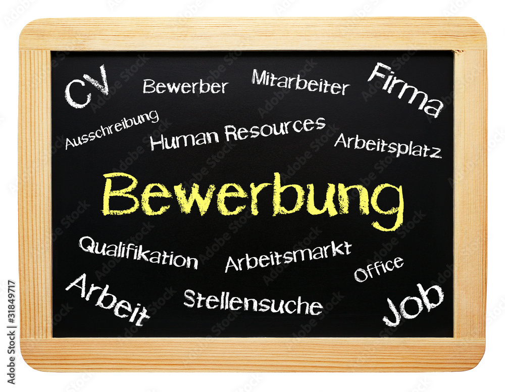 Obraz premium Bewerbung und Stellensuche für Arbeit