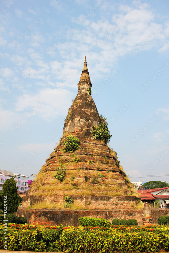 Pagoda in Vientiane, Laos.