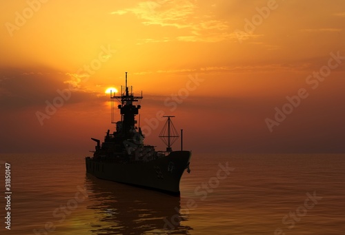 The military ship