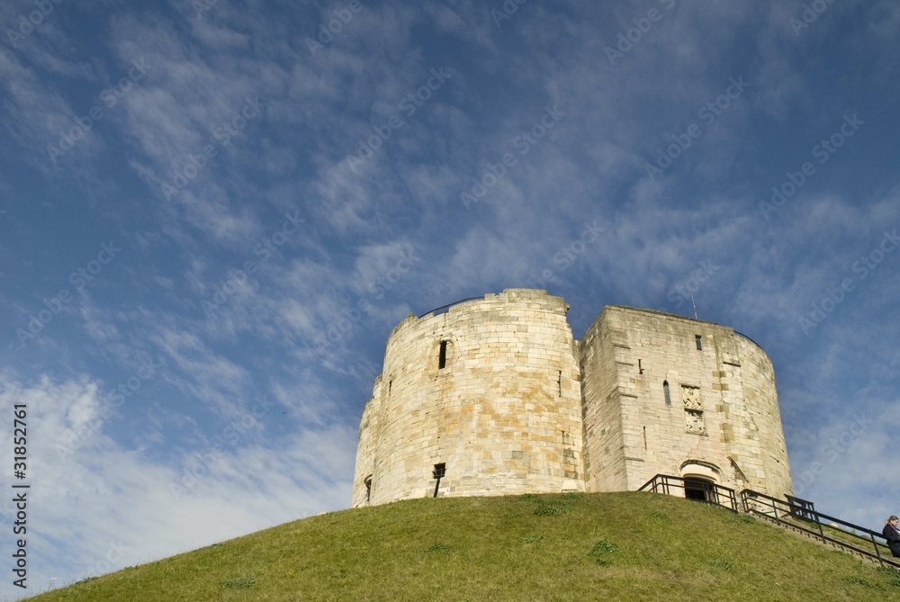 Clifford's Tower in the City of York in Northern England