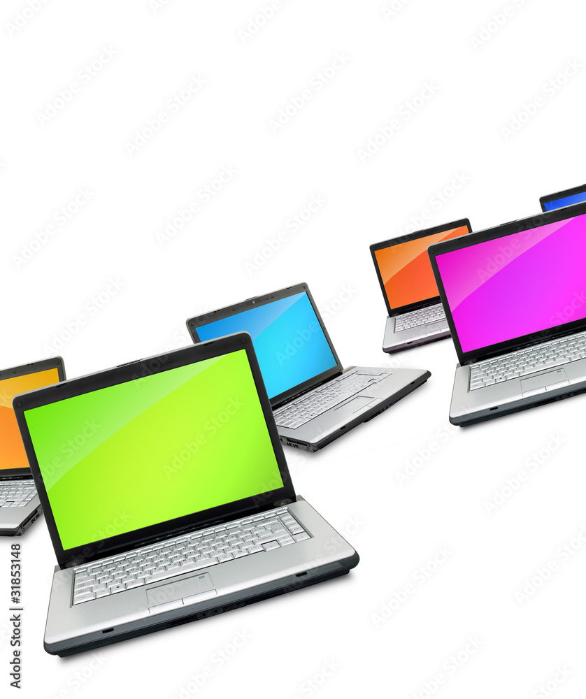 Open laptops Open laptops