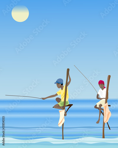 stilt fishermen