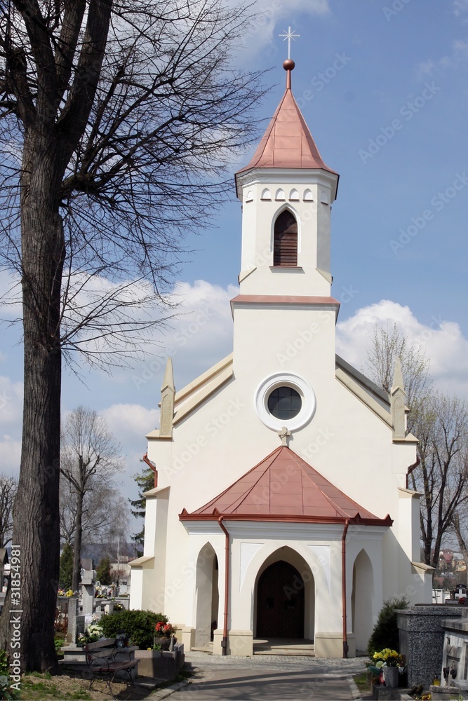 old catholic chapel in cemetary in Jaslo old catholic chapel in cemetary in Jaslo