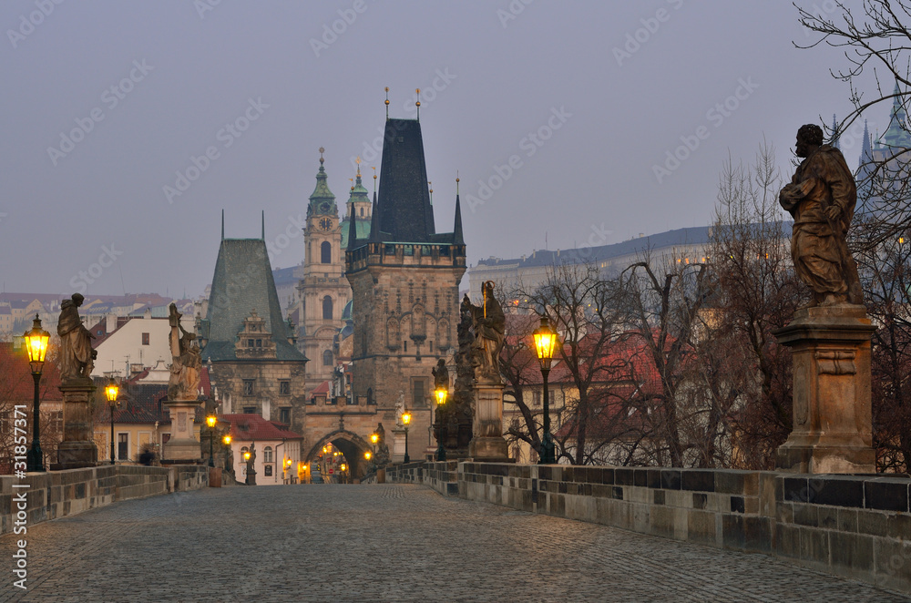 Fototapeta premium Bridge Tower,Charles Bridge(Karluv Most),Prague,Czech Republic
