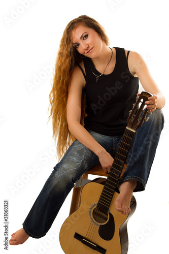 girl and guitar