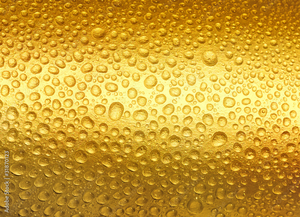 Abstract golden drops of water. Abstract golden drops of water.