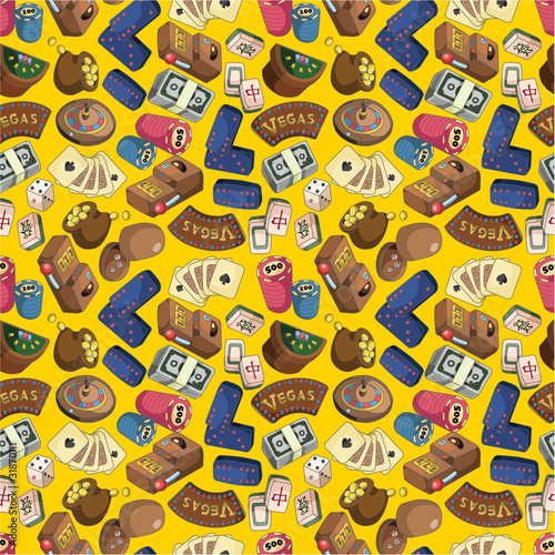 seamless cartoon casion pattern photo