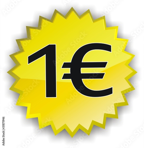 étiquette 1 euro Stock Illustration