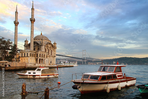 Ortakoy evening in Istanbul photo