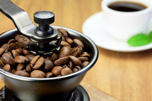 coffee mill and coffee