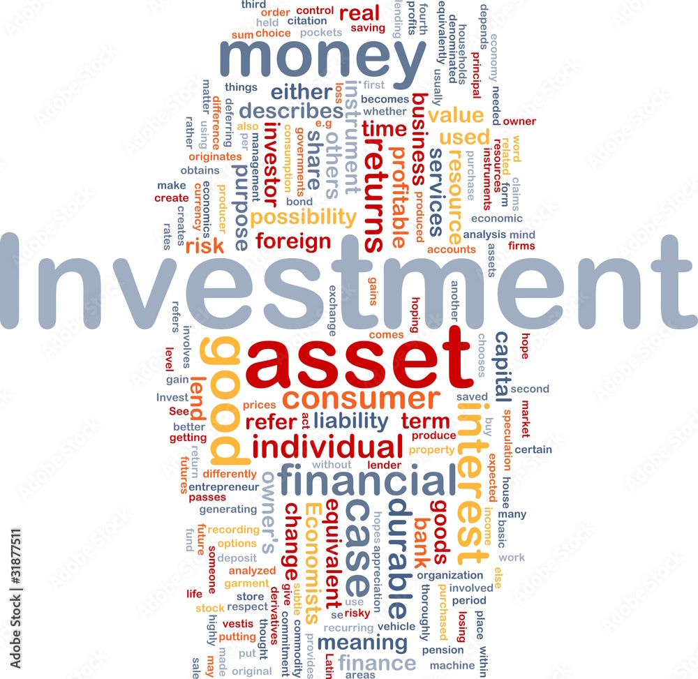 Investment background concept