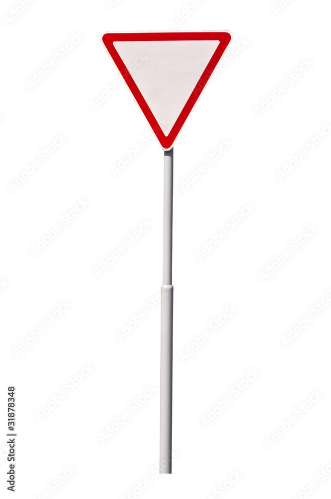 Round sign give way Round sign give way