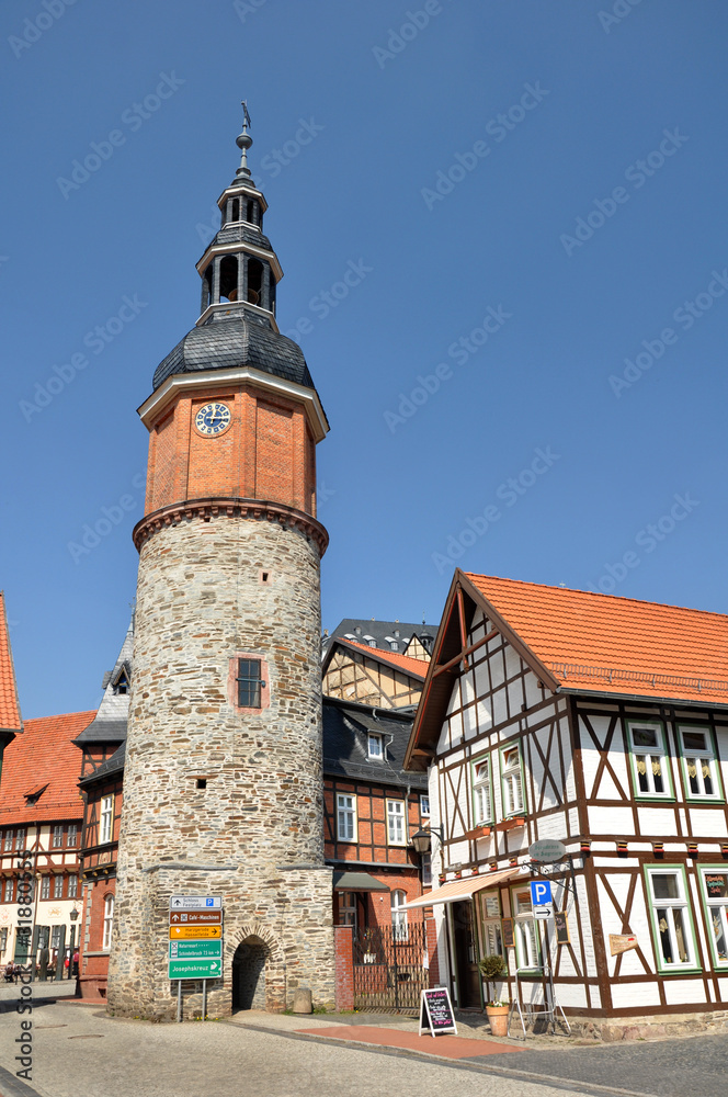 Obraz premium Seigerturm in Stolberg (Harz, Sachsen-Anhalt)
