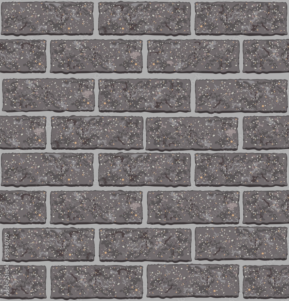 Fototapeta premium Wall from a facing gray brick.