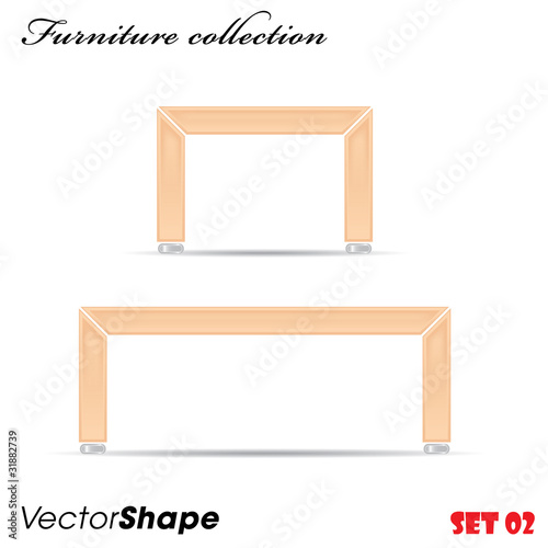 Interior furniture collection icons,coffee table set