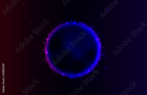 background with blue light. abstract ball blue.