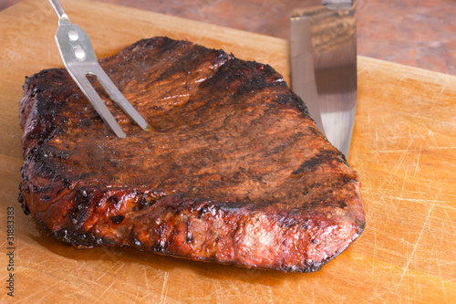 Valokuva Steak on Cutting Board