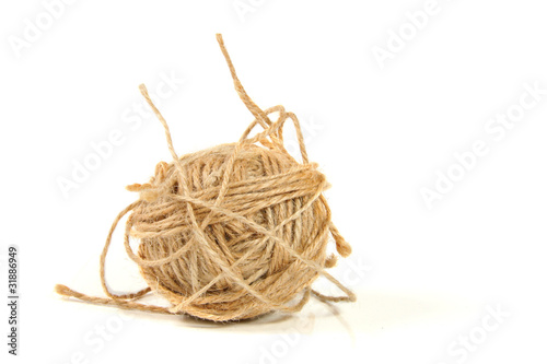 ball of rope isolated on white background