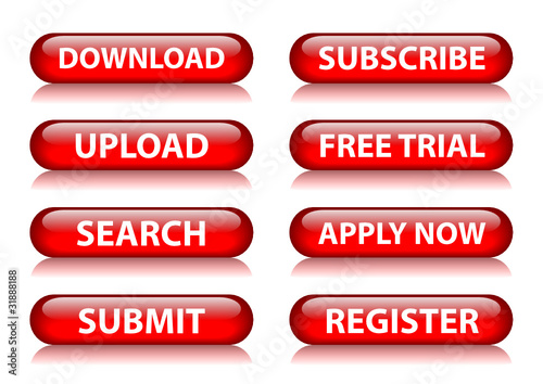 RED VECTOR WEB BUTTONS POSTER