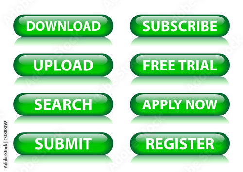 GREEN VECTOR WEB BUTTONS POSTER