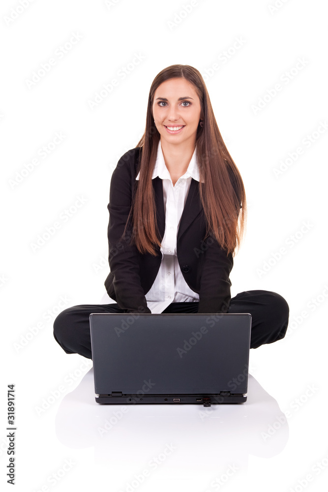 businesswomen with her laptop businesswomen with her laptop
