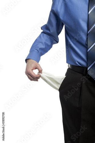 business man with no money