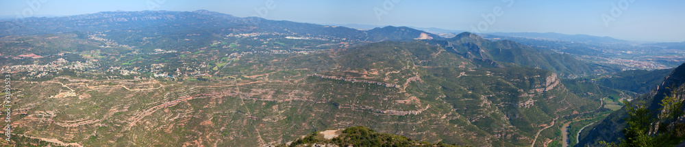 Panorama  view of Pyrenees mountains
