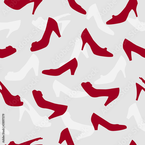 woman shoes seamless pattern illustration background