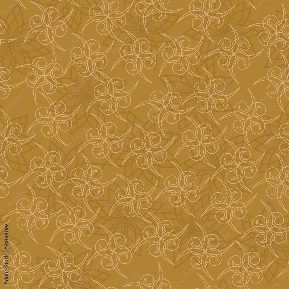 vector seamless geometric texture with curls