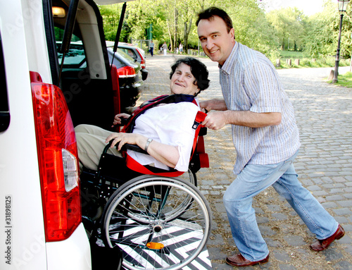 senior woman in wheelchair