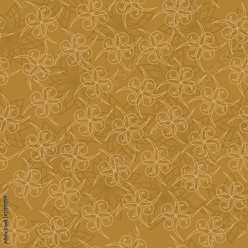 vector seamless geometric texture with curls © pavalena