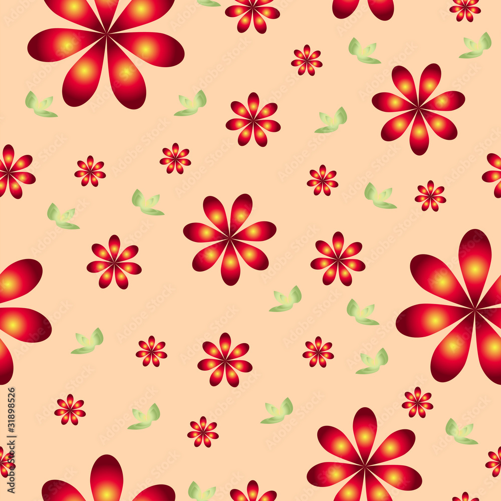 floral wallpaper with set of different flowers. floral wallpaper with set of different flowers.