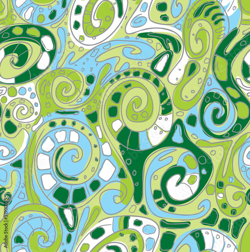 Seamless pattern with original spiral structure