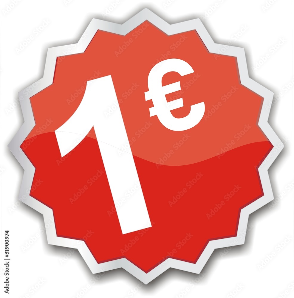 étiquette 1 euro Illustration Stock
