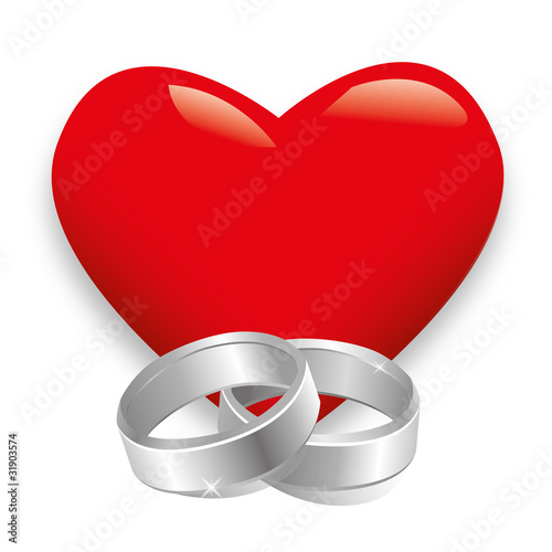 Eheringe Ringe Hochzeit Herz silber