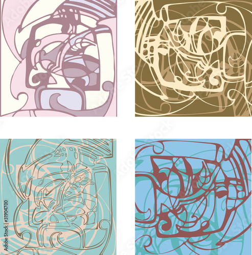 Abstract background on the basis of stylized forms.
