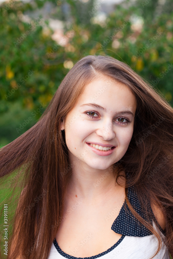 portrait of a beautiful young woman outdoor portrait of a beautiful young woman outdoor