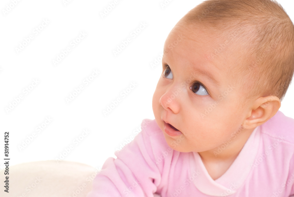 happy baby on a white happy baby on a white