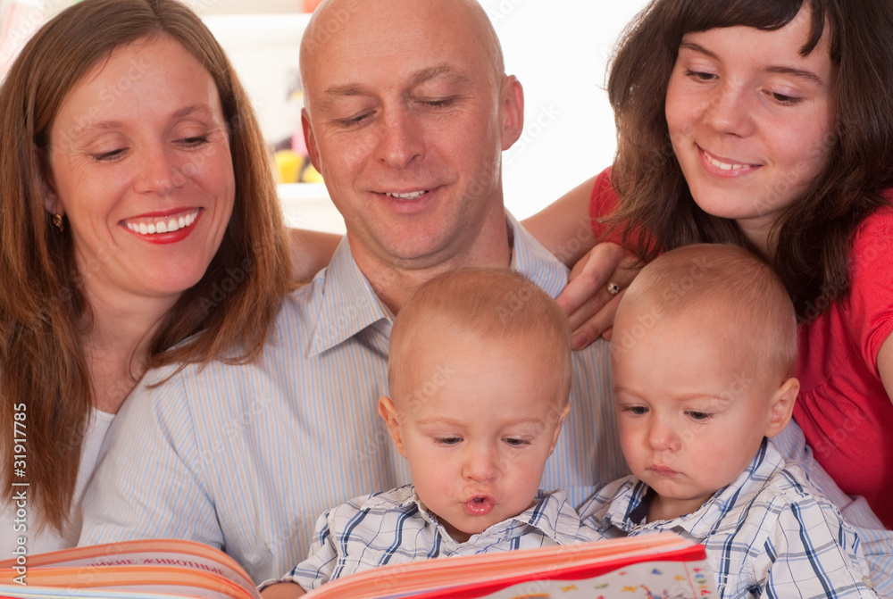 portrait of a happy family of five portrait of a happy family of five