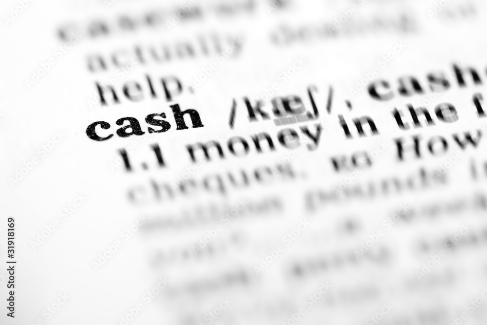 Fototapeta premium cash (the dictionary project)