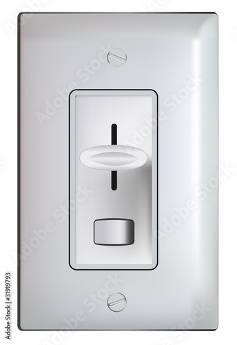 Electric dimmer switch -realistic illustration
