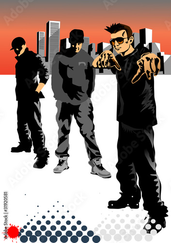 Rappers  band hip hoper IN THE CITY